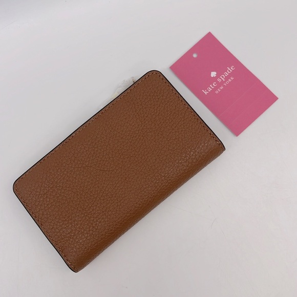 Kate Spade Leila Small Slim Bifold Wallet Warm Gingerbread - Picture 2 of 13